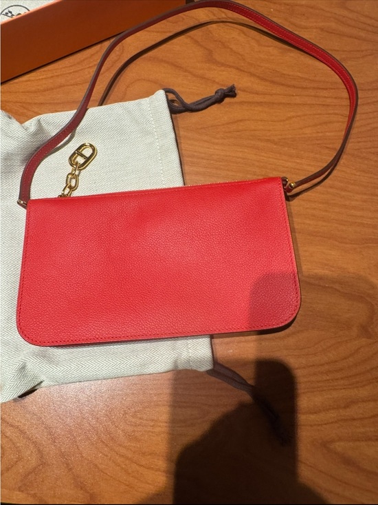 Hermes Handbags - Red Leather Crossbody Bag - Women's Shoulder Bag Hermes Zipengo